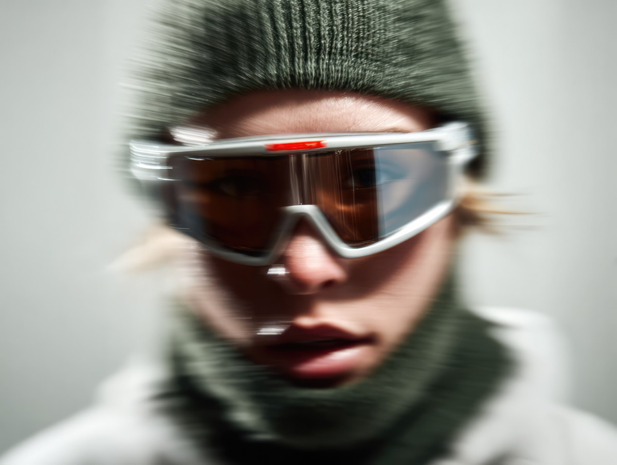 sporty winter portrait